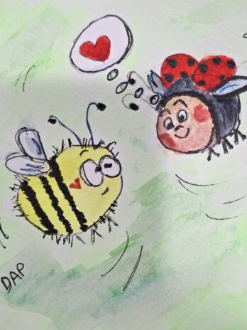 Bee and Lady Bug