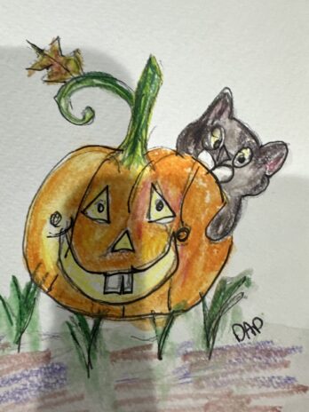 Cat and Pumpkin